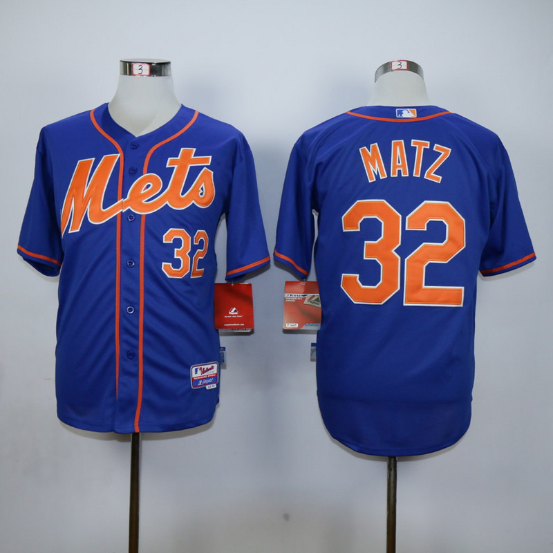 Men New York Mets #32 Matz Blue MLB Jerseys